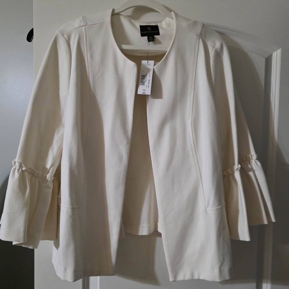 Worthington Beautiful Women's Cream Jacket NWT